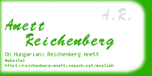 anett reichenberg business card